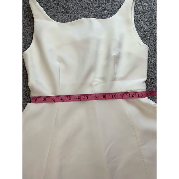Jansan Mini Dress White Fit to Flare Skater Size Medium - Picture 8 of 9